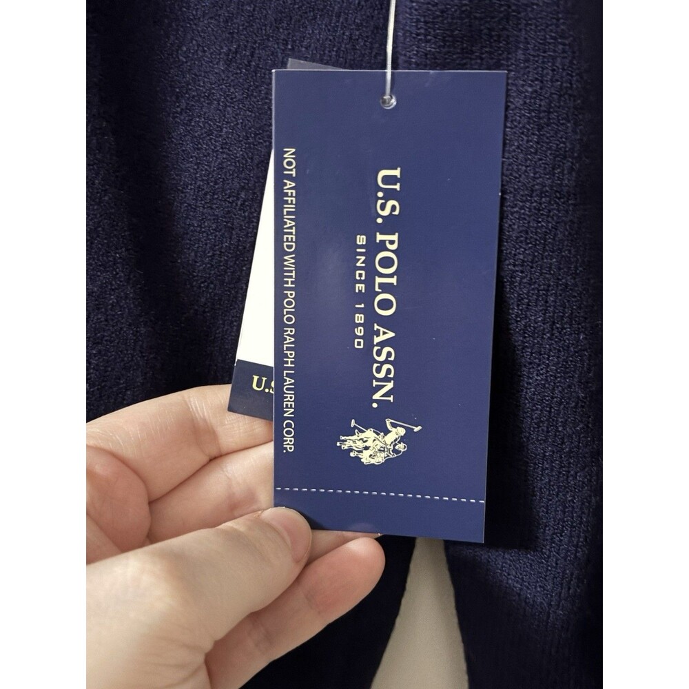 U.S. Polo Assn. Boys Pullover Sweater Navy L (10) USA Flag Graphic Long Sleeve - Picture 6 of 7